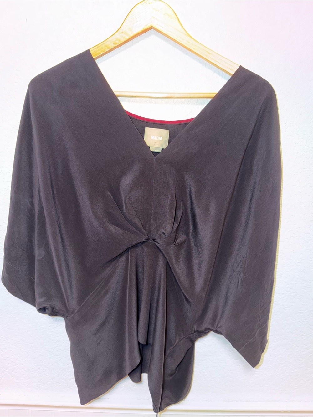 Maeve Black Silk Blouse